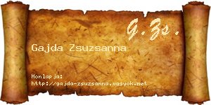 Gajda Zsuzsanna névjegykártya